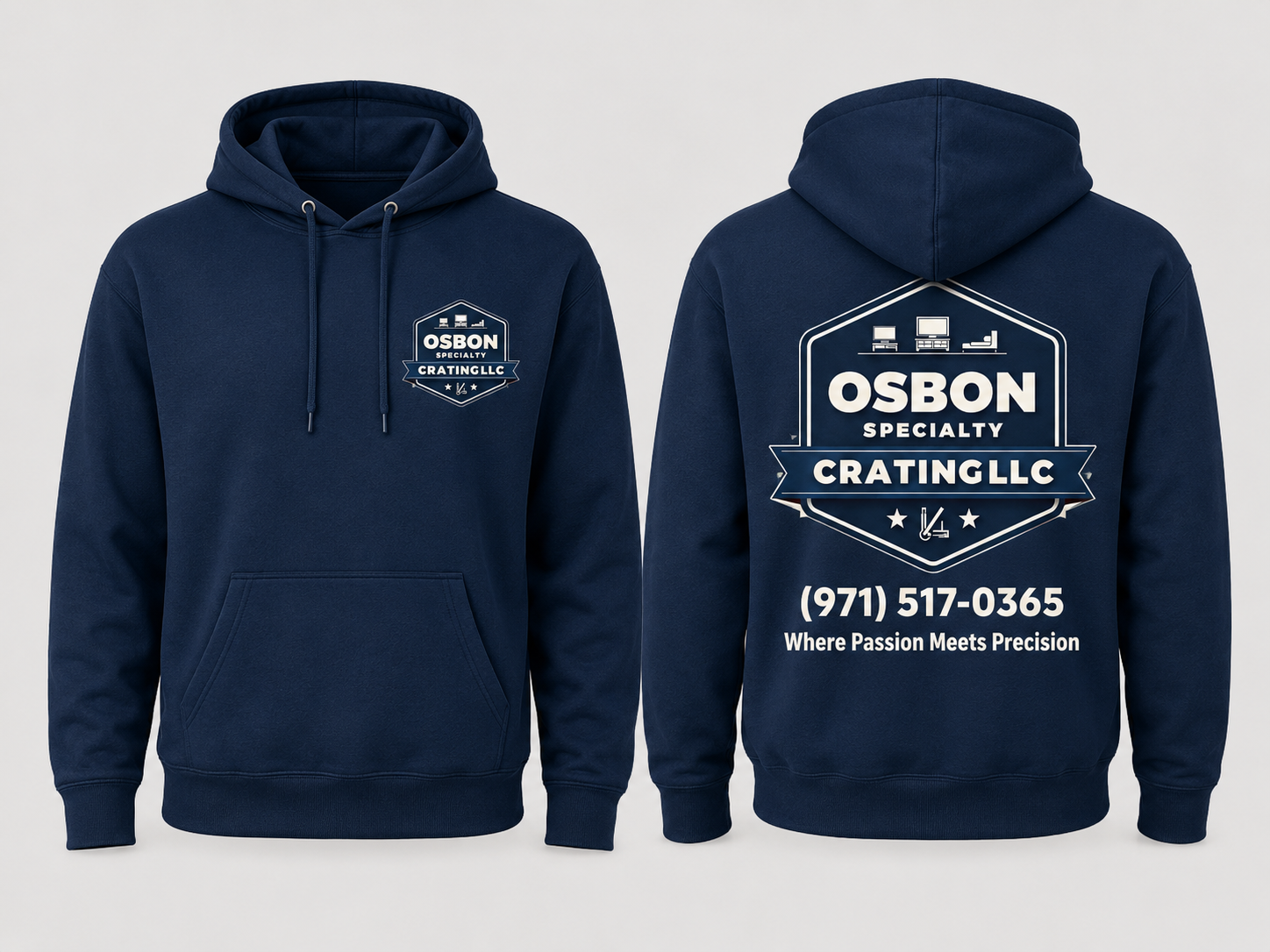 osbon specialty crating Blue hoddie